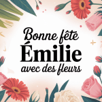 illustration bouquet pastel bonne fete emilie fleurs