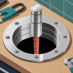 illustration boucher trou robinet autoperceur matériaux évier
