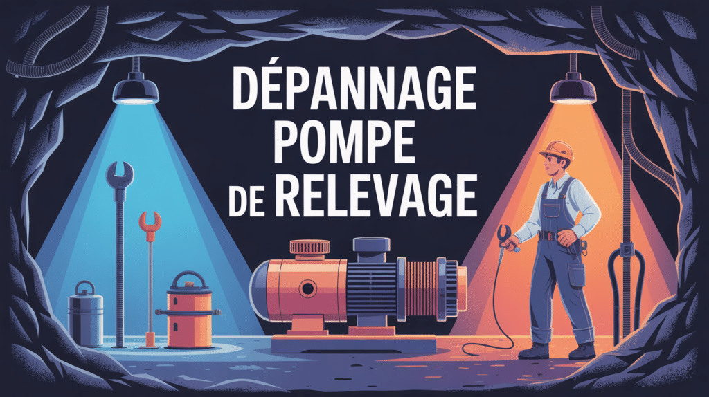 Illustration dépannage pompe de relevage ambiance urgence