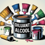 illustration diluant alcool outils atelier