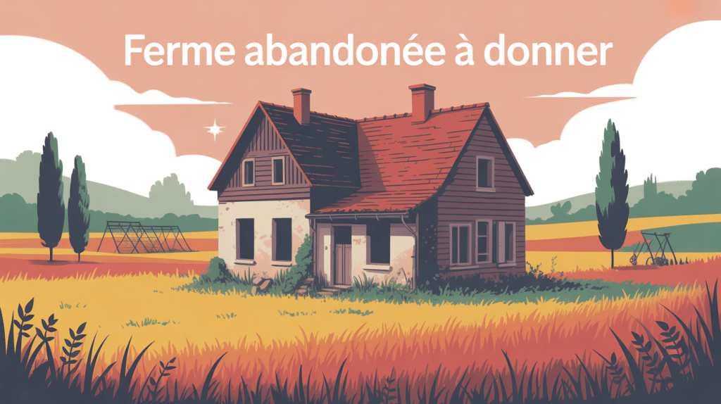 illustration ferme abandonnée à donner France