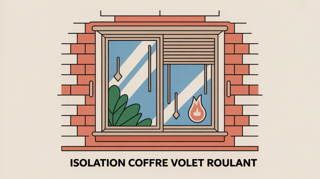 illustration isolant pour coffre volet roulant chaleur bruit maison