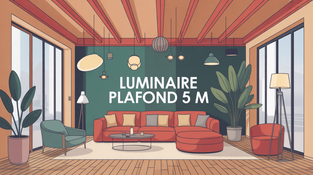 luminaire hauteur sous plafond 5m illustration éclairage pièce haute