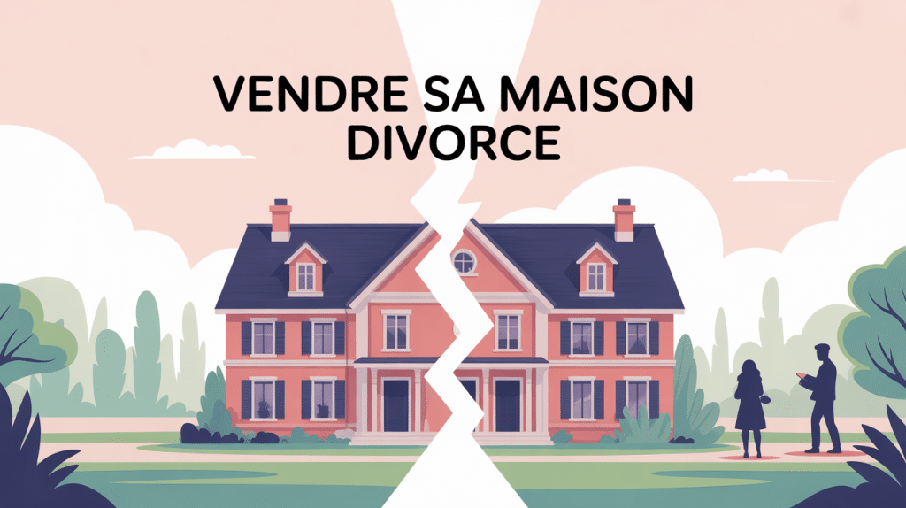 maison à vendre cause divorce urgent illustration vectorielle