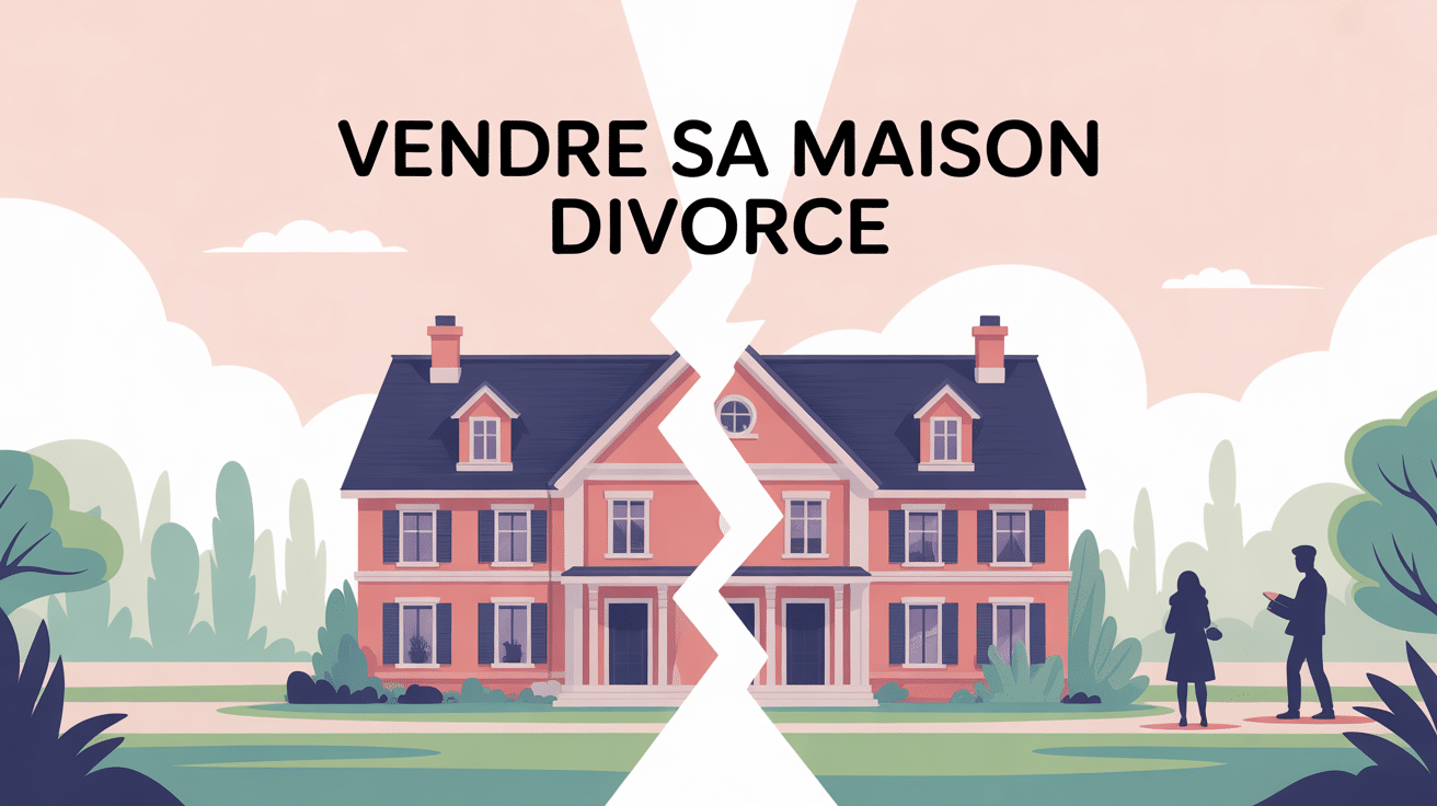maison à vendre cause divorce urgent illustration vectorielle