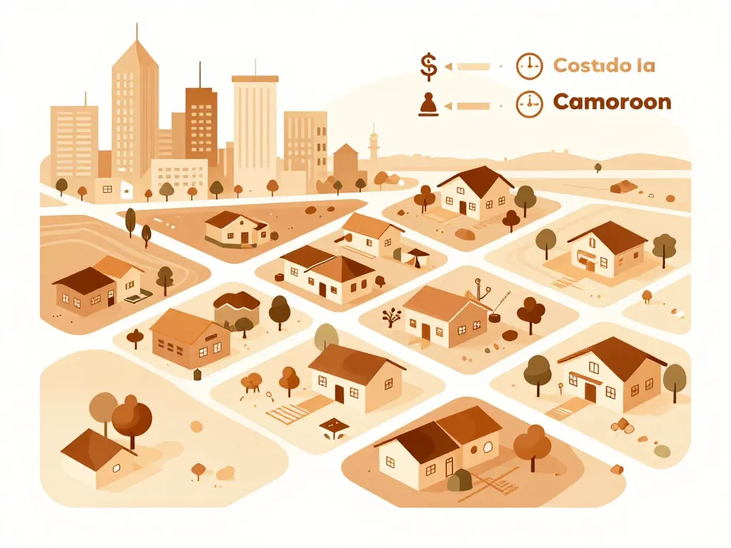 maison au cameroun marché contraste urbain et suburbain