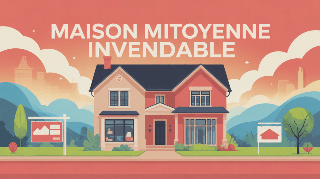 maison mitoyenne invendable illustrée style moderne