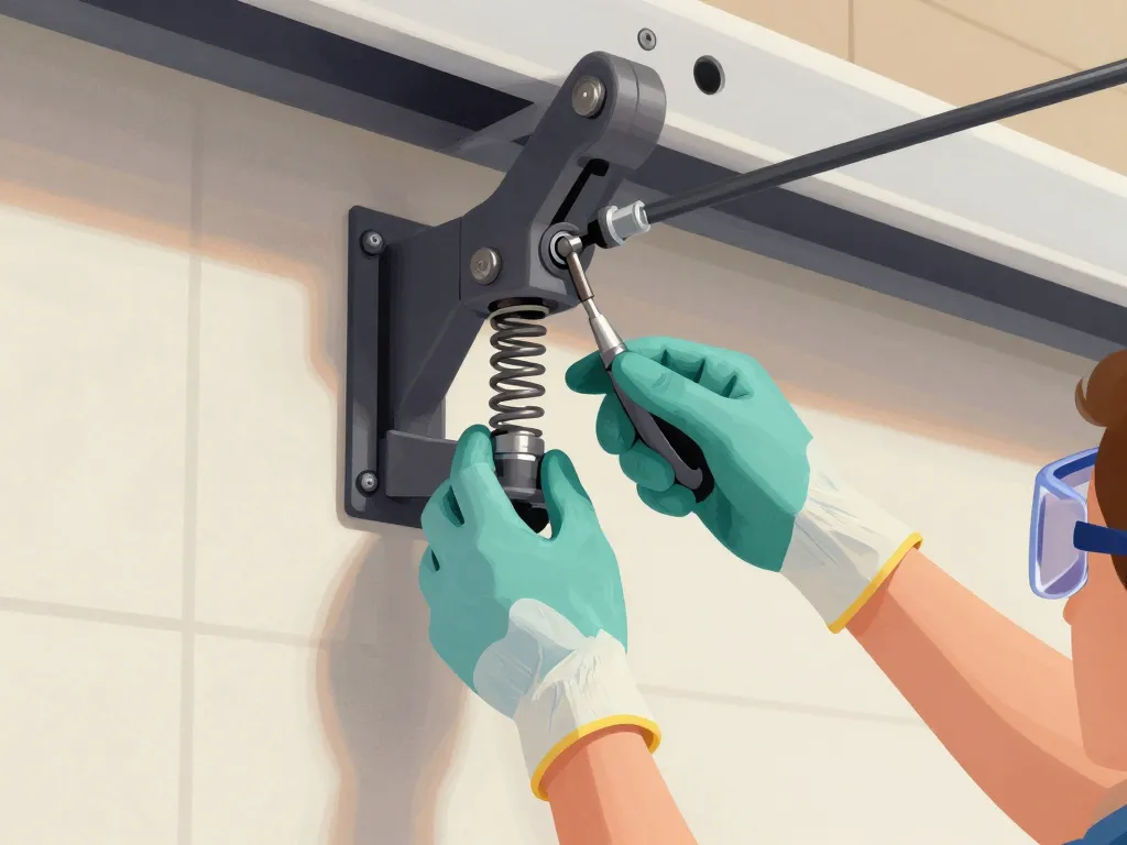 entretien et réglage mecanisme porte de garage basculante manuelle sécurité