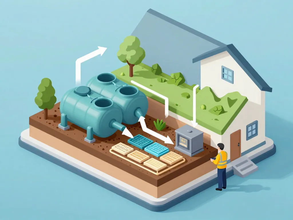 Schéma normes techniques mise aux normes fosse septique SPANC