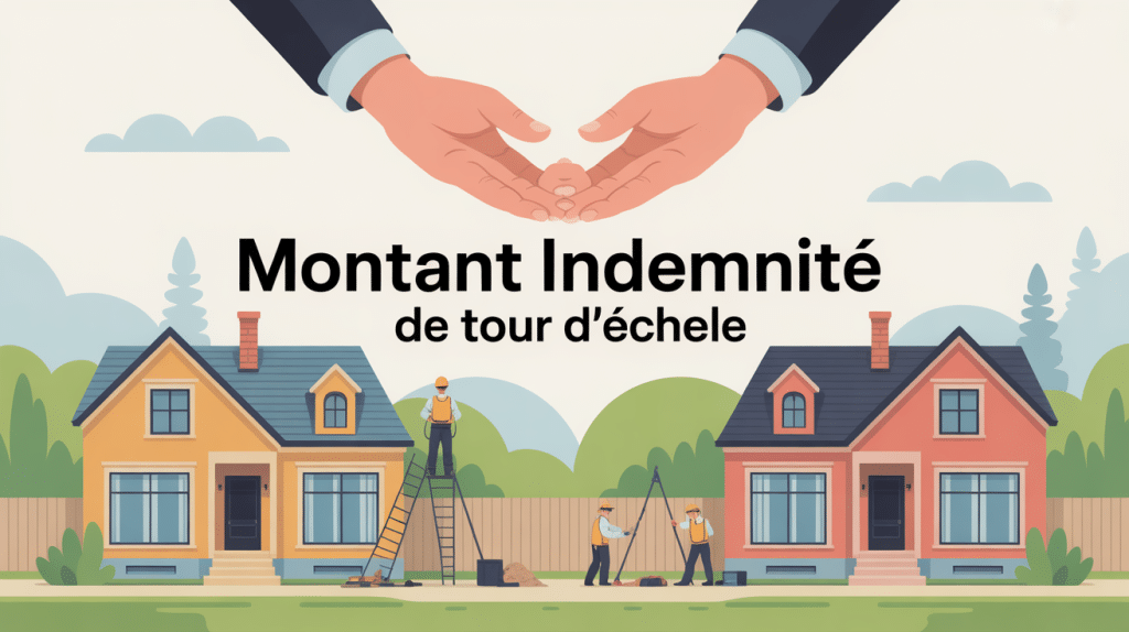 montant indemnité tour d'échelle illustration voisins échafaudage