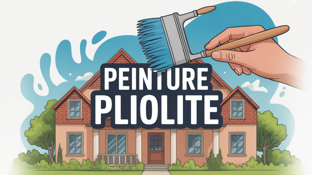 Illustration peinture pliolite danger sur façade maison