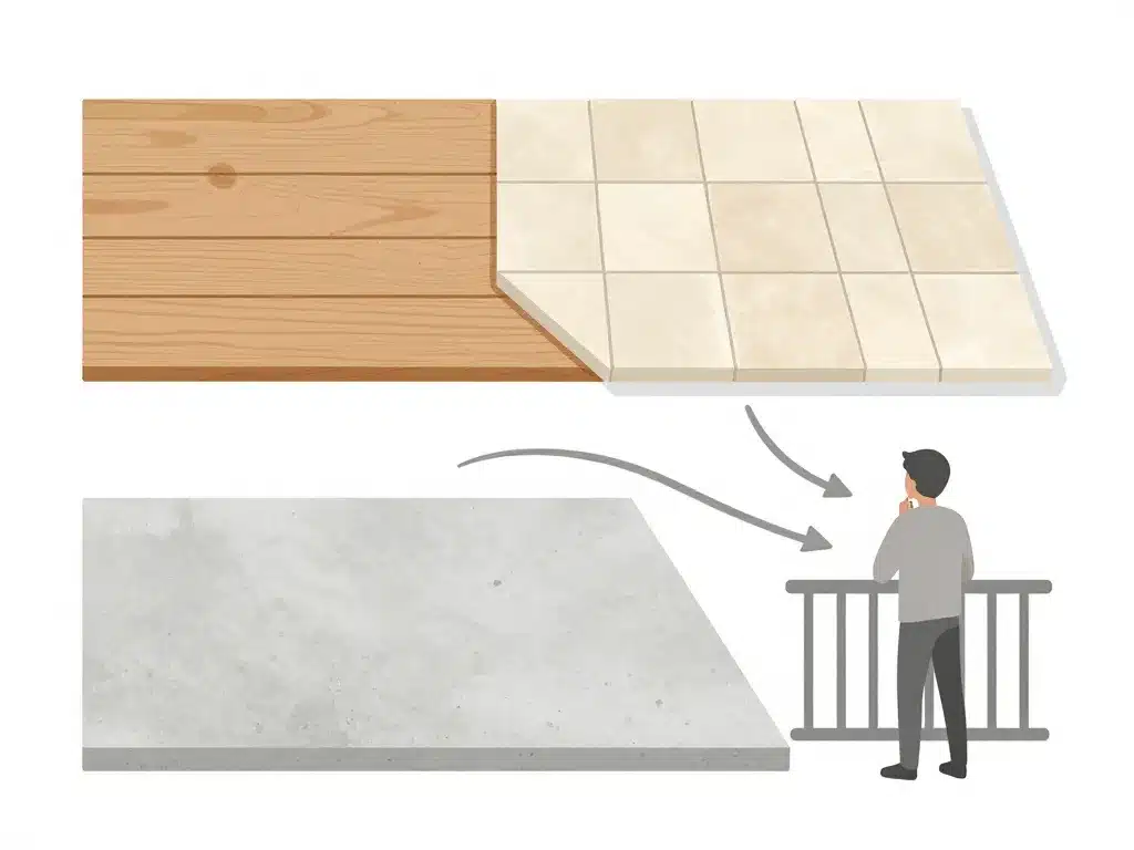 carrelage poid carrelage au m2 adaptés plancher béton balcon