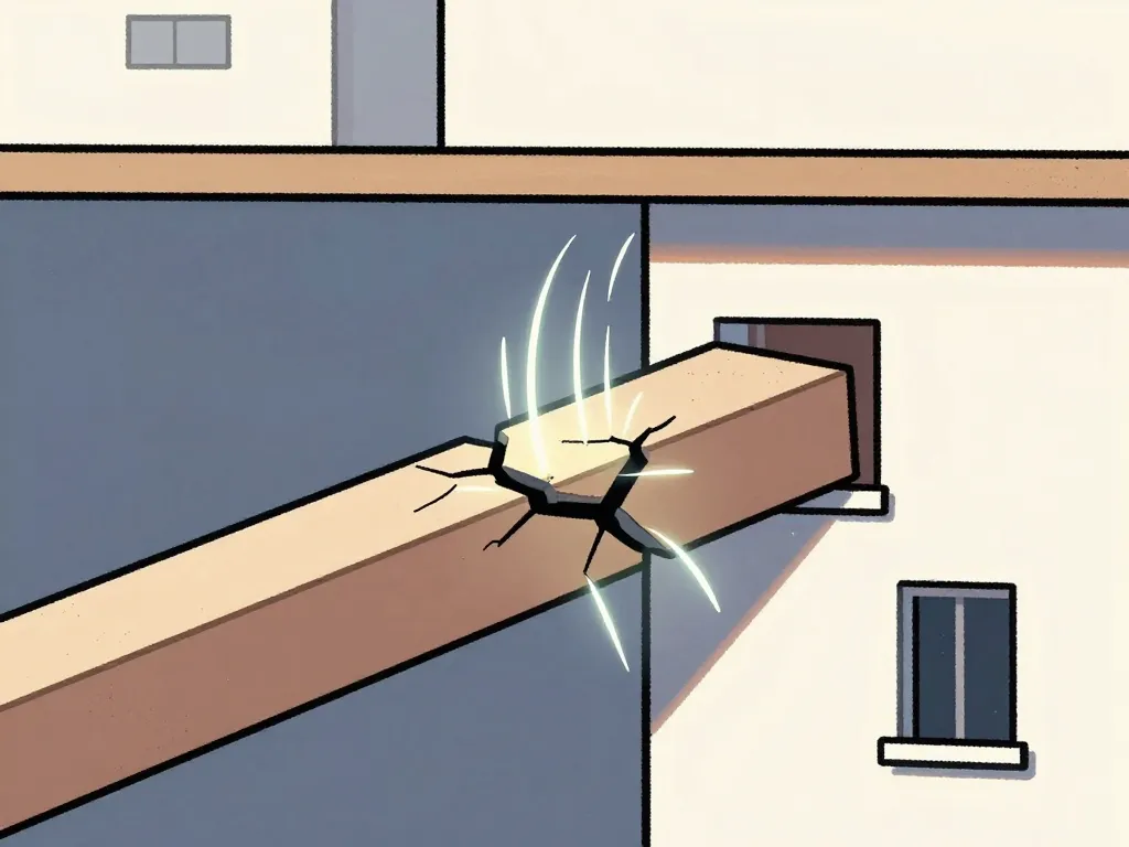 poutre fissurée danger structure risque