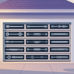 probleme porte de garage sectionnelle illustration mecanique