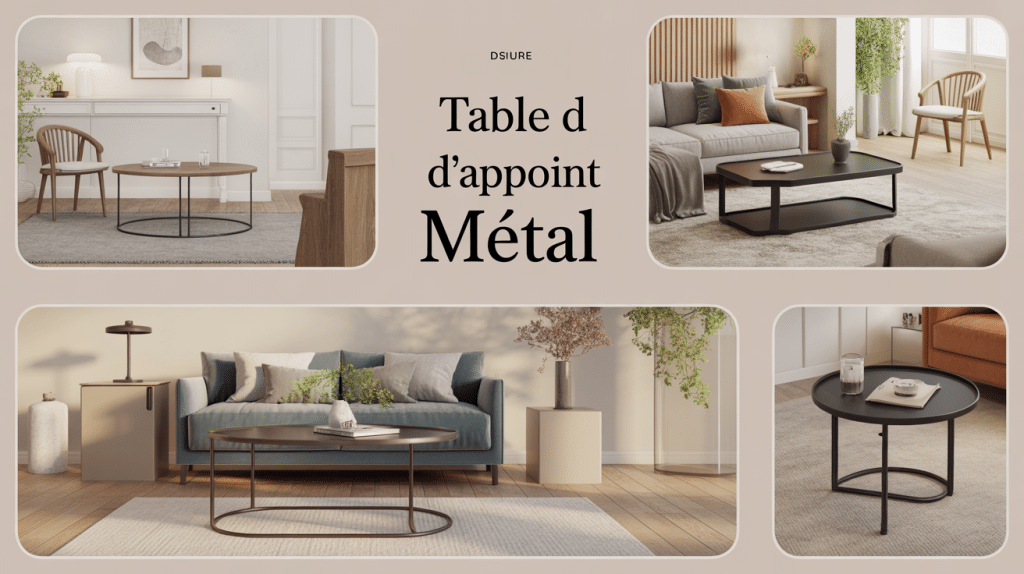 table d appoint metal modernes dans plusieurs pièces