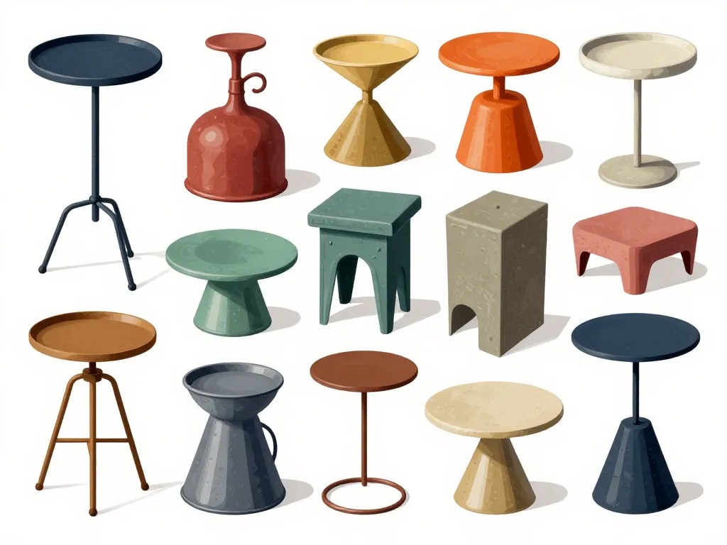 table d appoint metal formes styles finitions variées