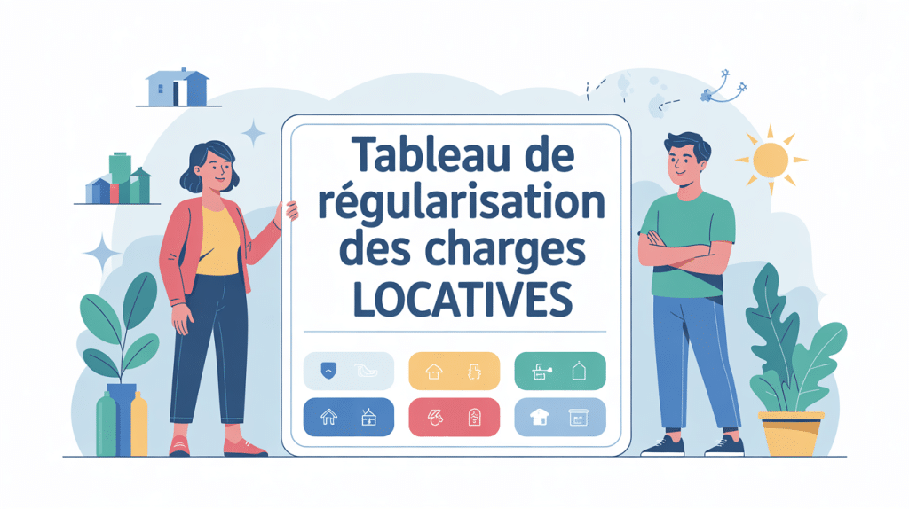 Illustration gestion transparente tableau régularisation charges locatives gratuit