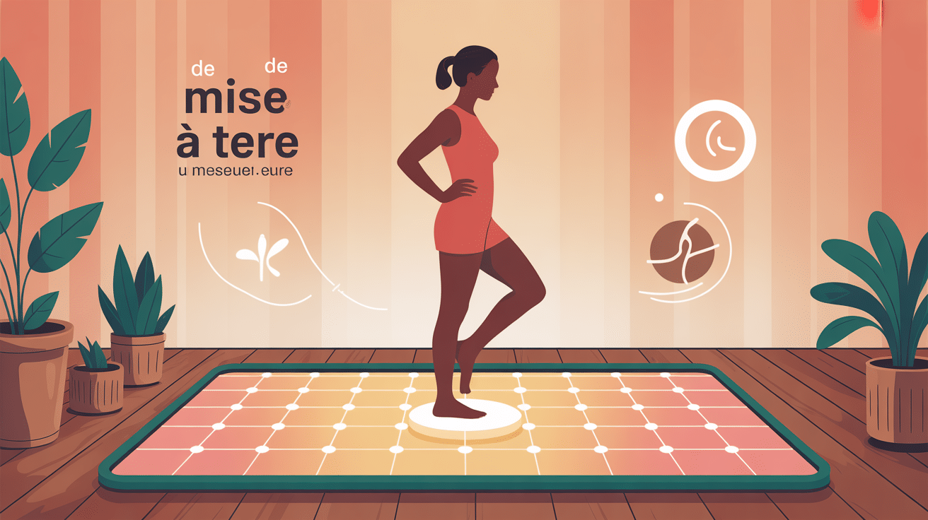 tapis de mise à la terre solution bien-être illustration