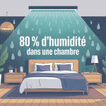 Illustration taux humidité chambre 80 condensation déshumidificateur