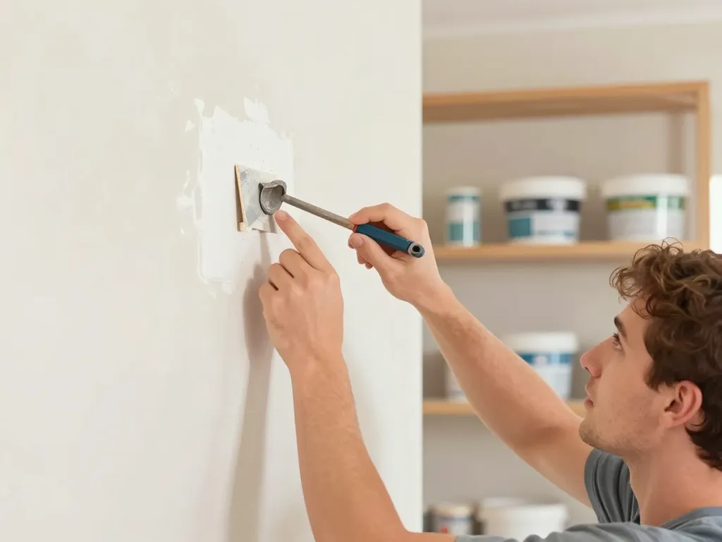 Illustration de la préparation du mur pour visser placo directement