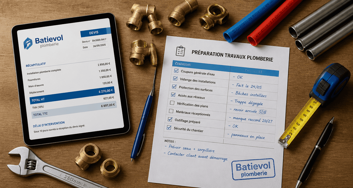 batievol plomberie et chauffage outils devis