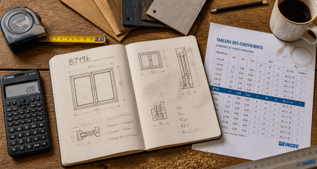 bt19b calcul matériaux main-d'œuvre