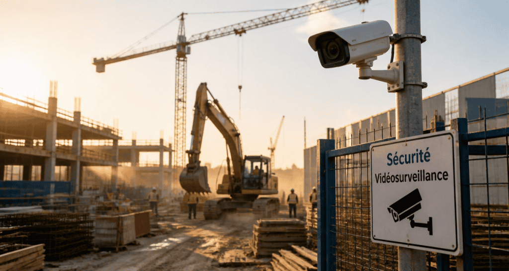 camera de chantier surveille chantier