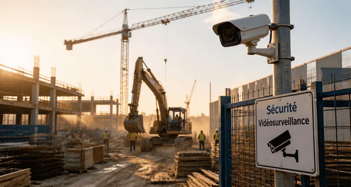camera de chantier surveille chantier