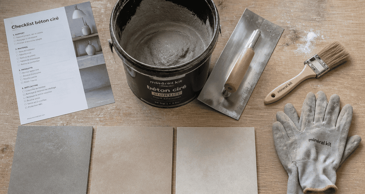 comment faire un beton cire kit checklist atelier