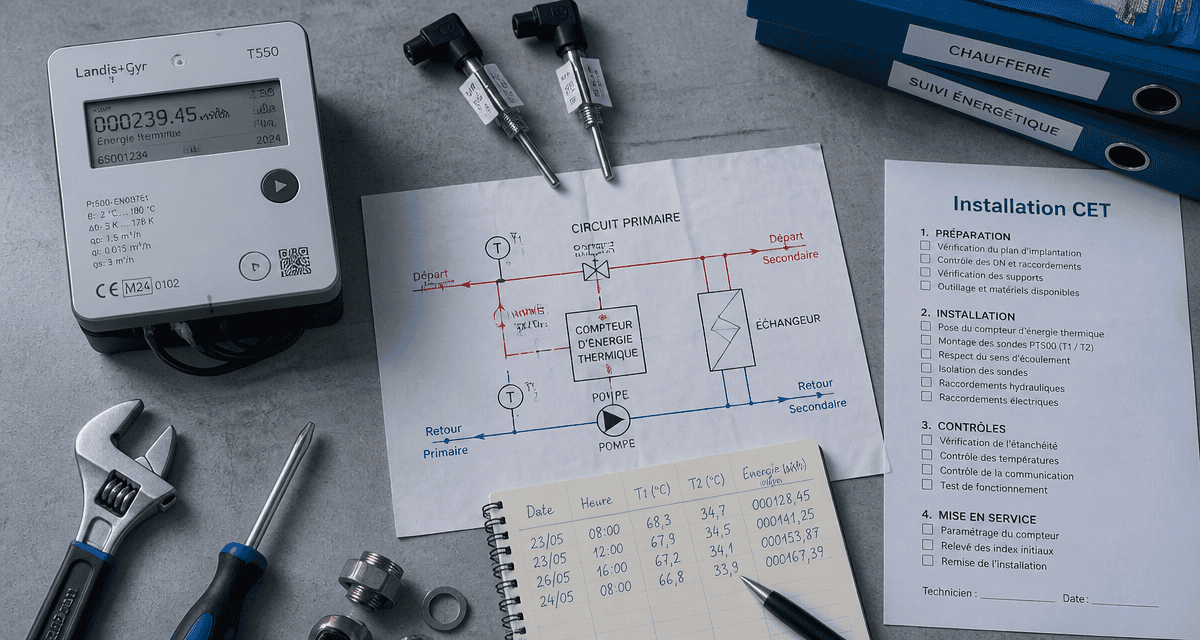 compteur d energie thermique avec sondes et schéma