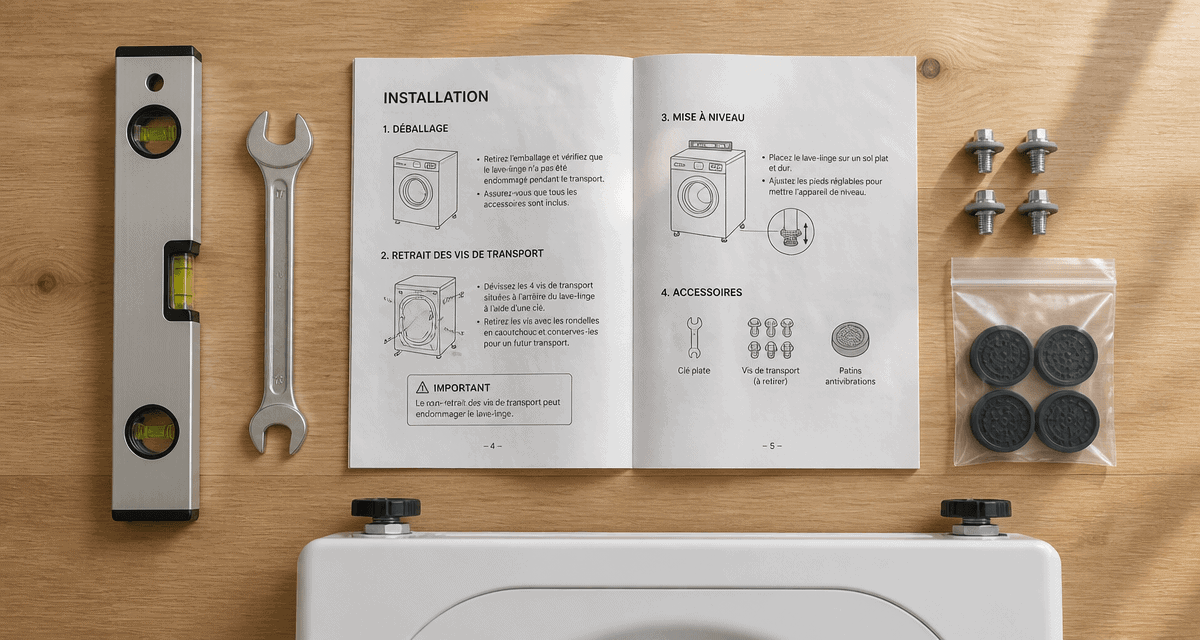 installer machine à laver outils installation