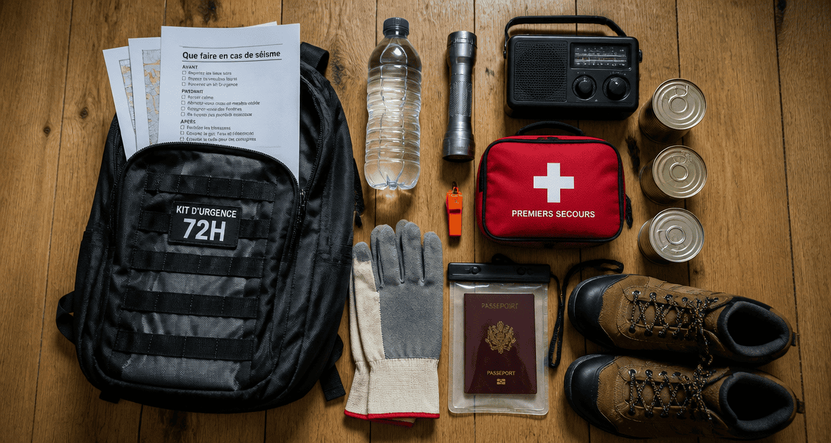 Kit urgence 72h que faire en cas de seisme