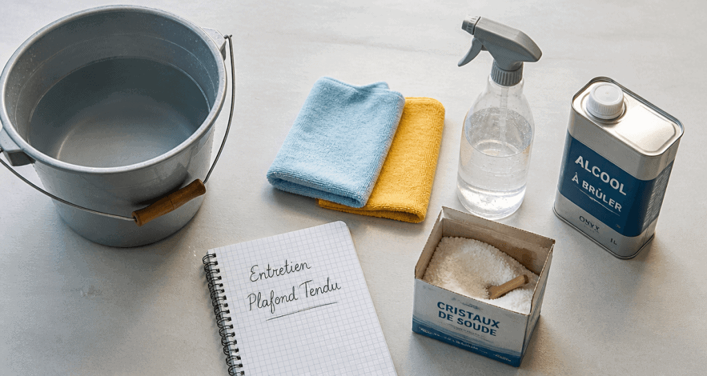plafonds tendus nettoyage matériel maison