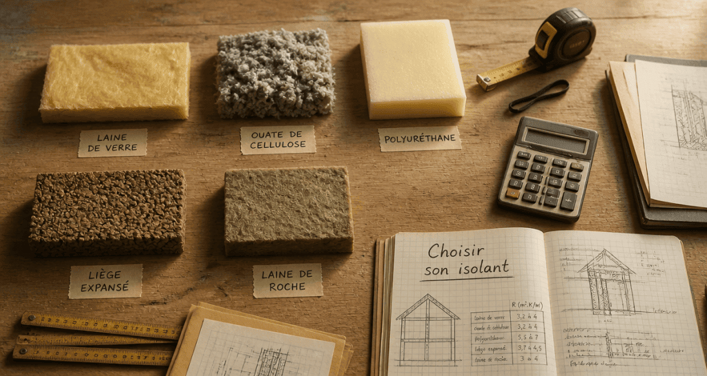 quel est le meilleur isolant thermique échantillons sur table