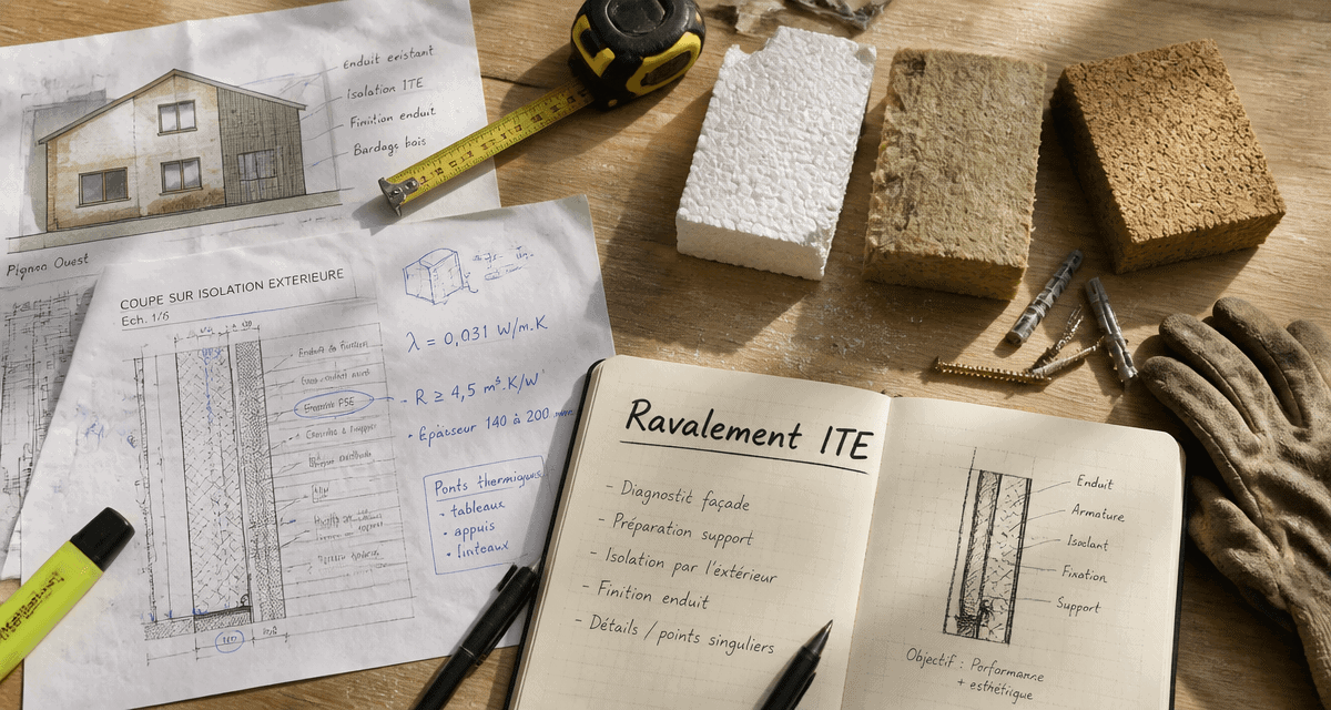 ravalement ite plan de travail isolants