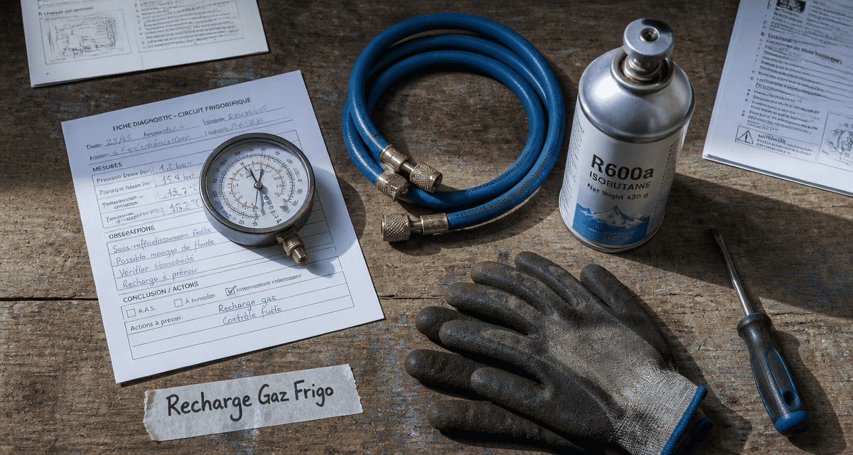 recharge en gaz frigo kit outils