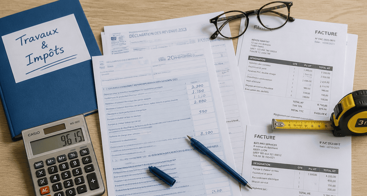 travaux maison impots documents fiscaux