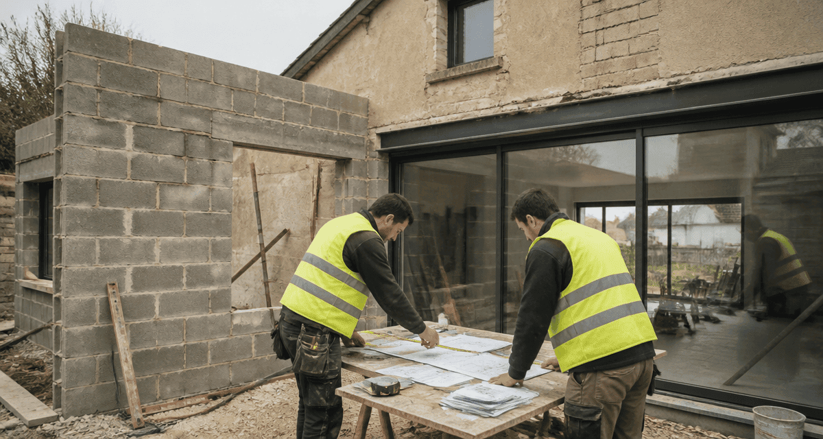 travauxmakers.fr extension maison chantier extension façade