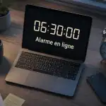 Alarme ligne affichée sur ordinateur au bureau
