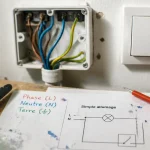 Cablage simple allumage : branchement éclairage avec phase neutre terre