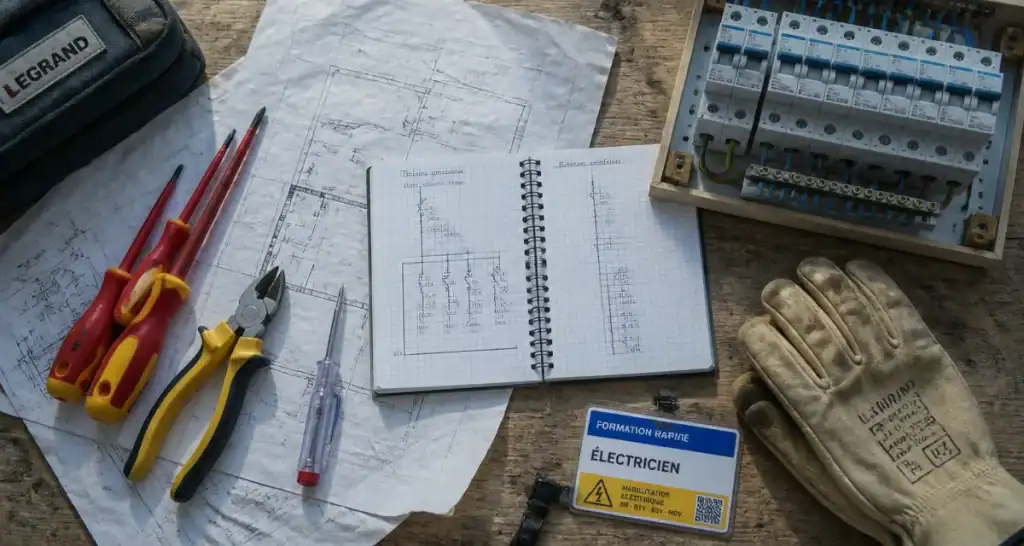 formation rapide electricien outils et plan