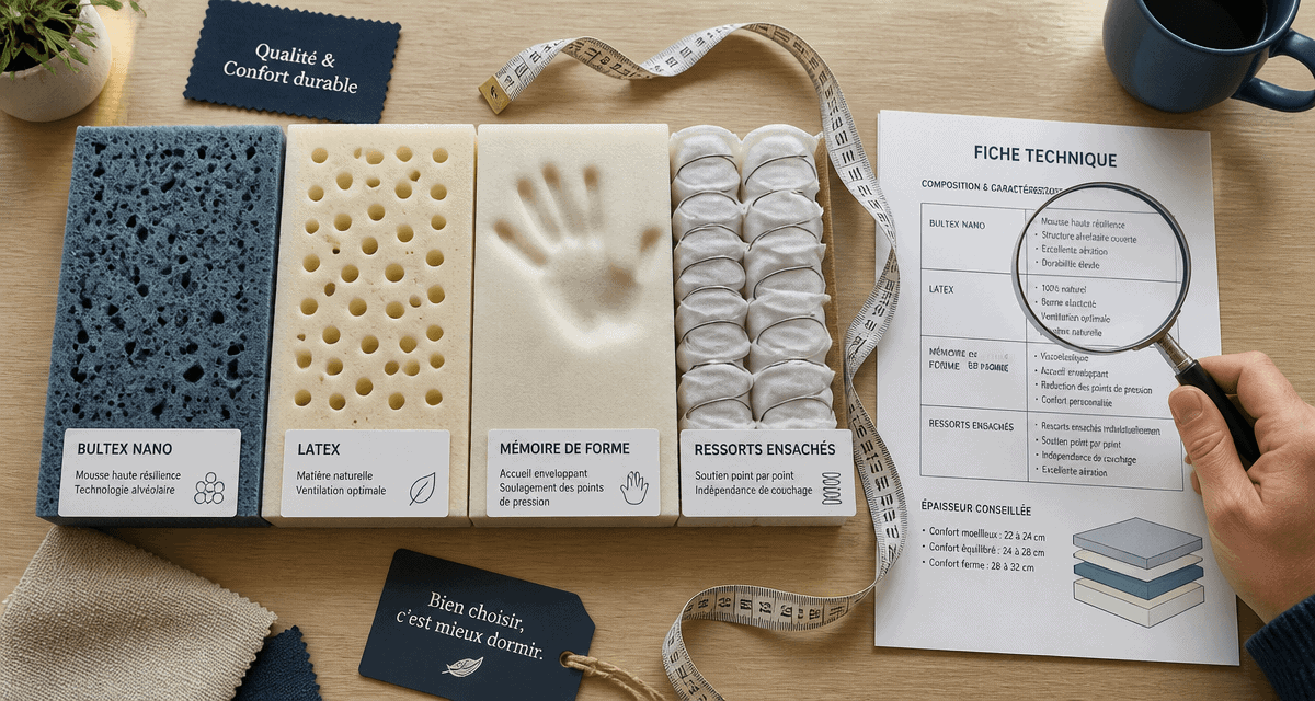 matelas bultex avantages inconvénients échantillons mousses
