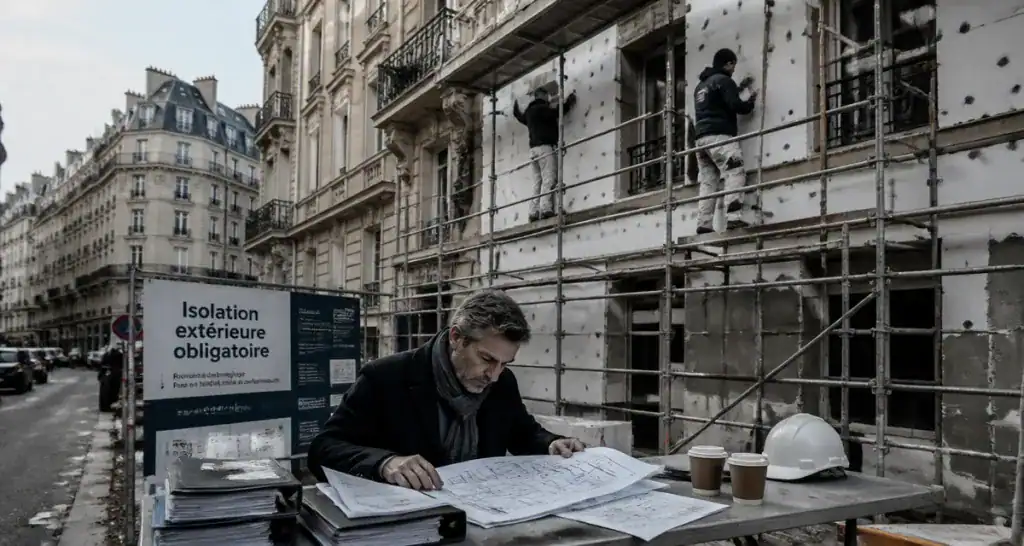 Obligation isolation extérieure immeuble ancien en rénovation à Paris