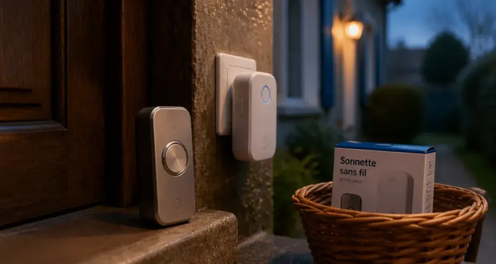 Prix sonnette sans fil : sonnette sans fil près de la porte