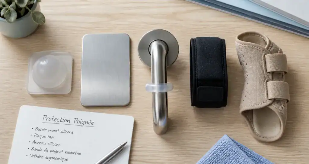 Protection poignee accessoires silicone inox et orthese