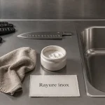 Rayure inox sur acier brossé, chiffon et pâte à polir