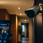 Système de surveillance : caméra près de la porte d’entrée