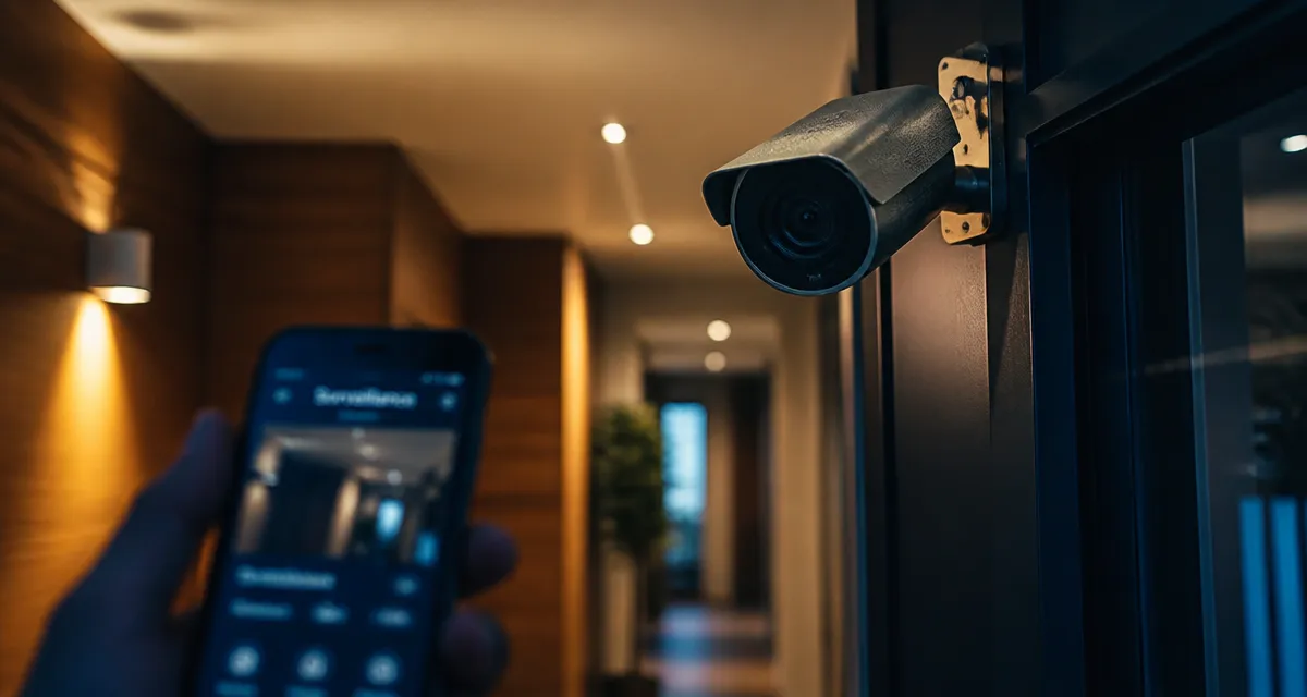 Système de surveillance : caméra près de la porte d’entrée