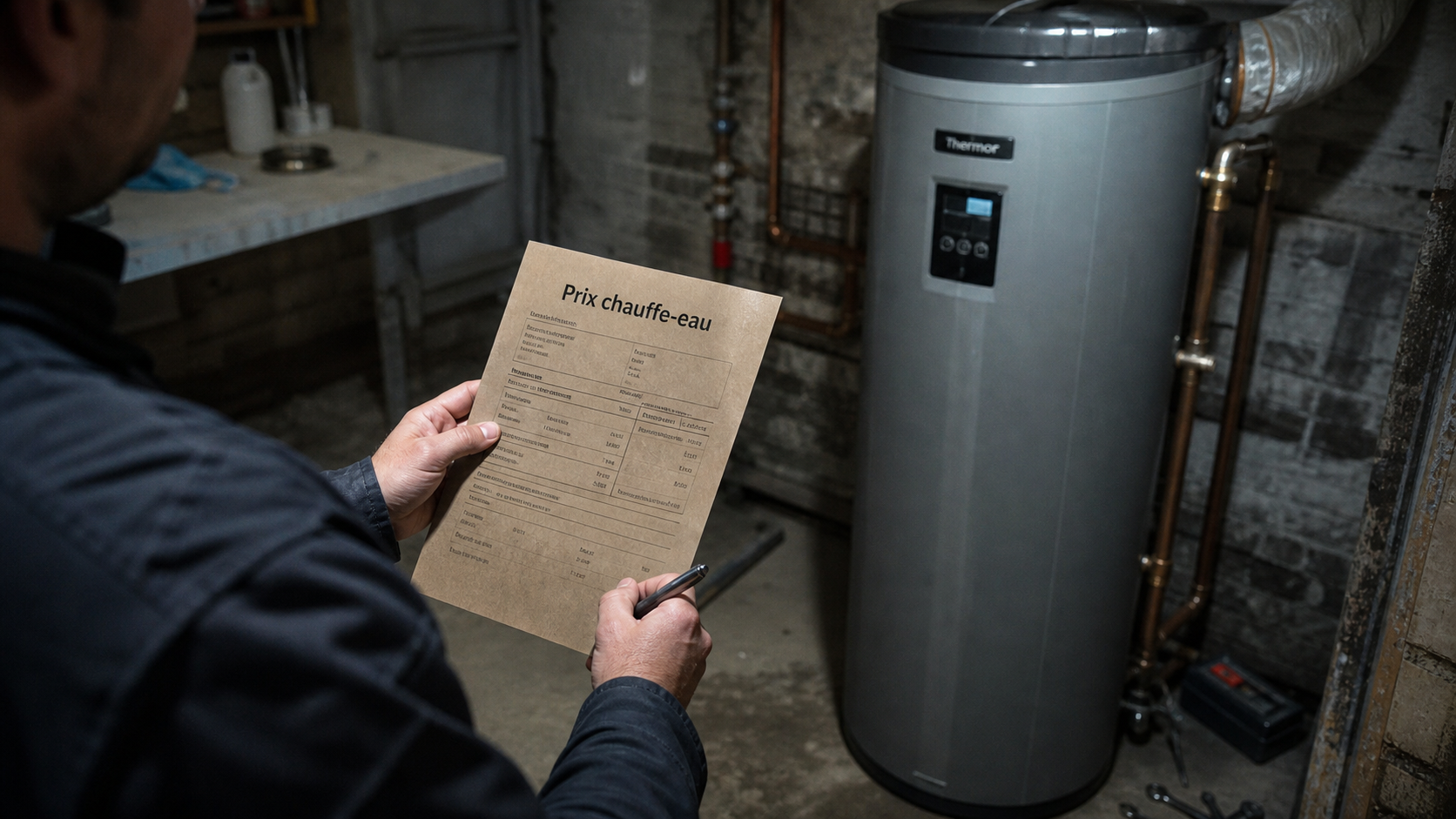 Chauffe eau thermodynamique prix : installateur et devis en buanderie