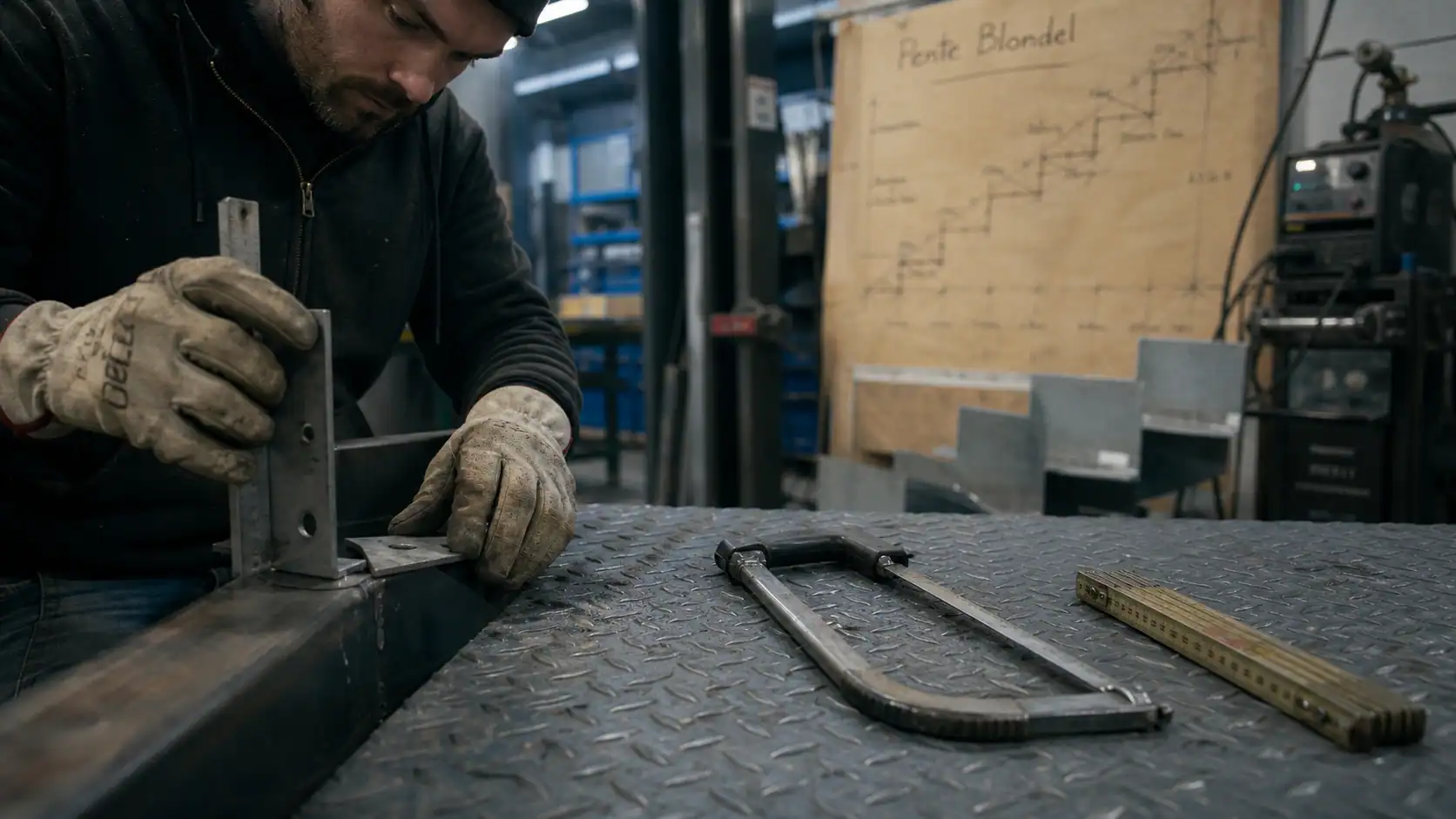 Fabriquer un escalier en metal : échappée 190 cm et formule de Blondel, atelier de serrurerie